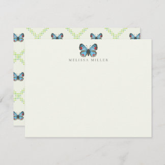 Sonoran Blue Butterfly Flat Note Card