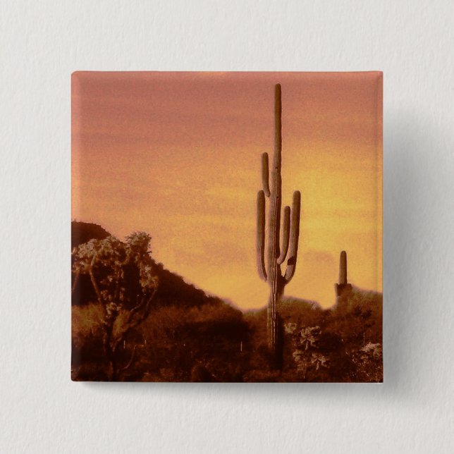 Sonoran sunset 15 cm square badge (Front)