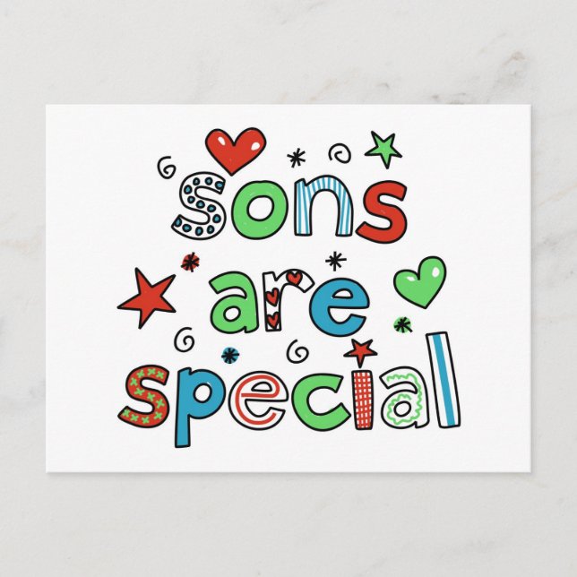 Sons are Special Postcard (Front)