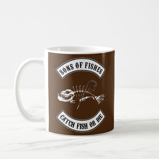 Sons Catch Fish Vintage  Coffee Mug (Left)