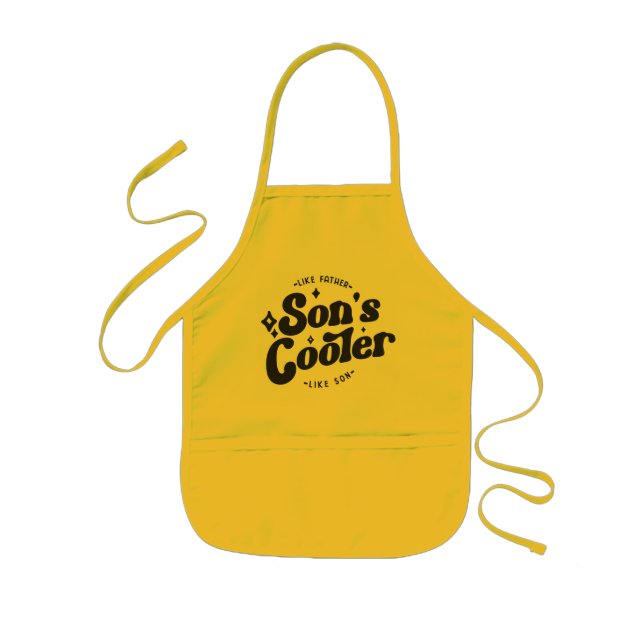 Son's Cooler Funny FathersDay (Matches Dad's Cool) Kids Apron (Front)