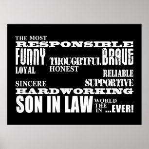 Sons in Law Weddings Birthdays Parties : Qualities Poster