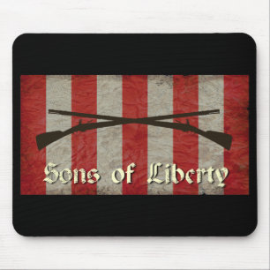 Sons of Liberty Flag with Two Muskets Mouse Pad
