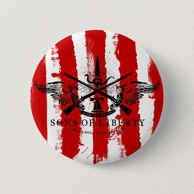 Sons of Liberty Rebel Stripes Button (Front)