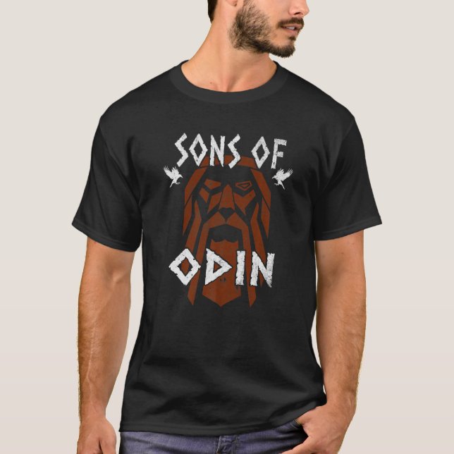 Sons of Odin Vikings Valhalla Viking   T-Shirt (Front)