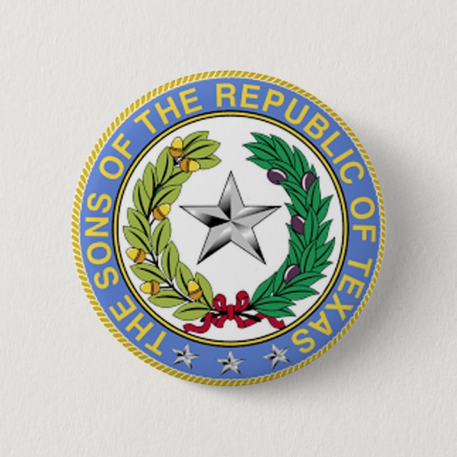 SONS of the REPUBLIC OF TEXAS 6 Cm Round Badge (Front)
