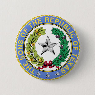 SONS of the REPUBLIC OF TEXAS 6 Cm Round Badge