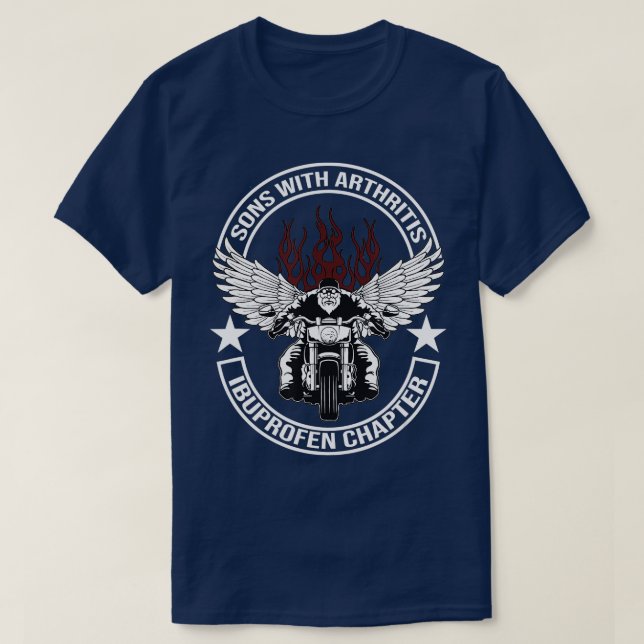 Sons with Arthritis Ibuprofen Chapter Motorcycle G T-Shirt (Design Front)