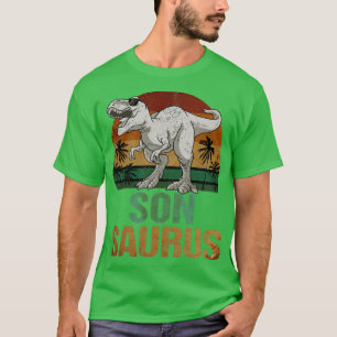 Sonsaurus T Rex Dinosaur Son Saurus Vintage T-Shirt