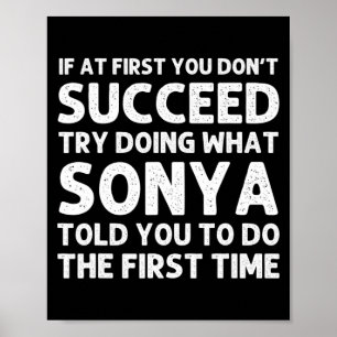 Sonya Name D Birthday Funny Christmas J  Poster