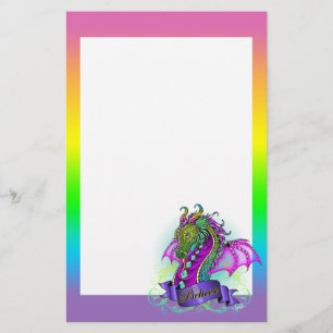 "Sonya" Rainbow Believe Dragon Art Stationery