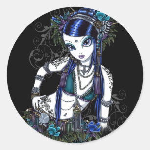 "Sonya" Tribal Fusion Belly Dancer Stickers
