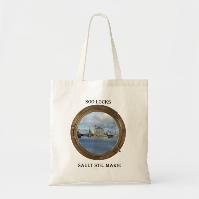 Soo Locks porthole tote bag (Front)