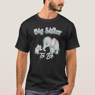 Soon Big Sister To Be Elephants Baby Shower Gender T-Shirt