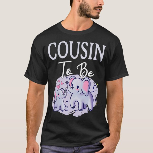 Soon Cousin To Be Elephants For Baby Shower Gender T-Shirt (Front)