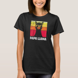 Soon PAPA LLAMA Fatherhood Funny Pregnant Dad Ragl T-Shirt