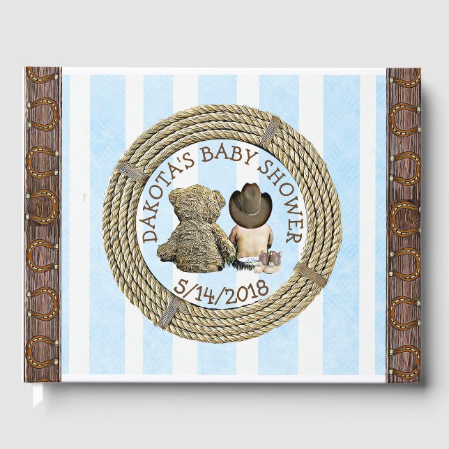 Soon to b Lil "Cowboy Baby Shower Guestbook (Front)