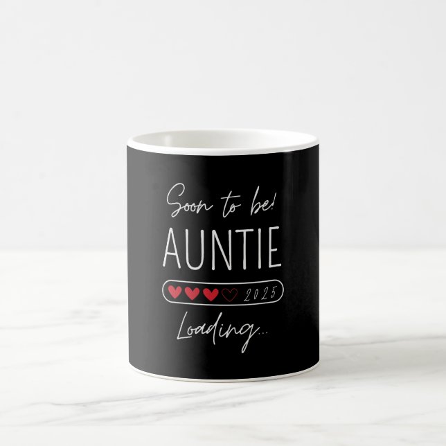 Soon to be aunt 2025 Loading auntie to be Coffee Mug (Center)