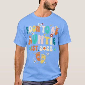 Soon To Be Auntie 2023 Auntie Pregnancy Announceme T-Shirt