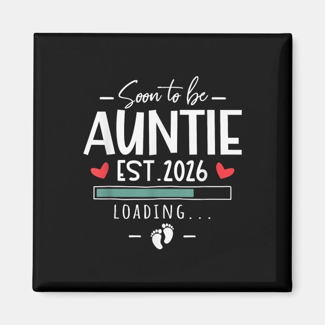 Soon To Be Auntie Est 2026 - 1st Baby Announcement Magnet (Front)