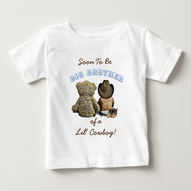 Soon to Be Big Brother Pregnancy Announcement Baby T-Shirt (Front)