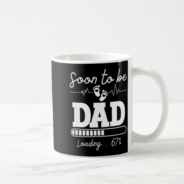Soon To Be Dad 2026 Loading 67% New Baby Pregnancy Coffee Mug (Right)