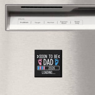 Soon to Be Dad 2026 Loading Pregnancy Announcement Magnet