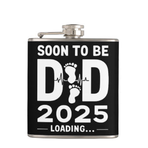 Soon To Be Dad Est 2025 New Dad To Be  Hip Flask