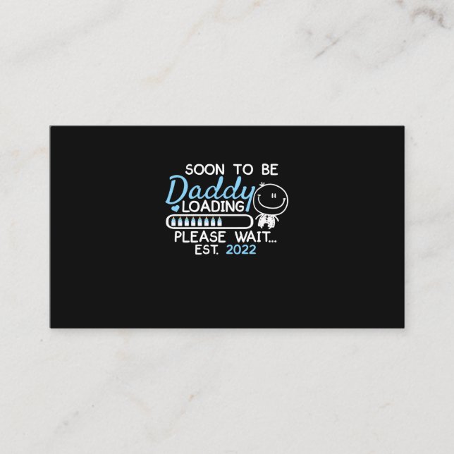 Soon To Be Daddy 2022 Father's Day First Time Business Card (Front)