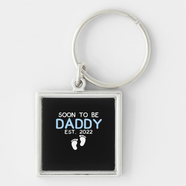 Soon To Be Daddy 2022 Father's Day First Time Key Ring (Front)