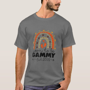 Soon To Be Gammy Est 2022 Funny Mother's Day Leopa T-Shirt