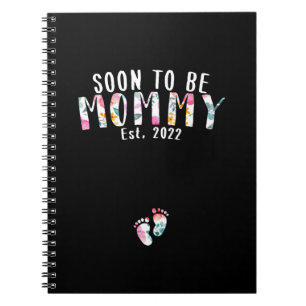 Soon To Be Gigi Est 2022 Floral New Grandma Mother Notebook