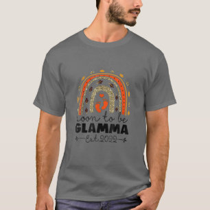 Soon To Be Glamma Est 2022 Funny Mother's Day Leop T-Shirt