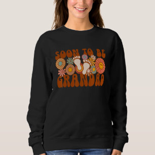 Soon To Be Grandad Groovy Gender Announcement Fami Sweatshirt