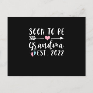 Soon To Be Grandma 2022 Mother's Day Announcement Postcard