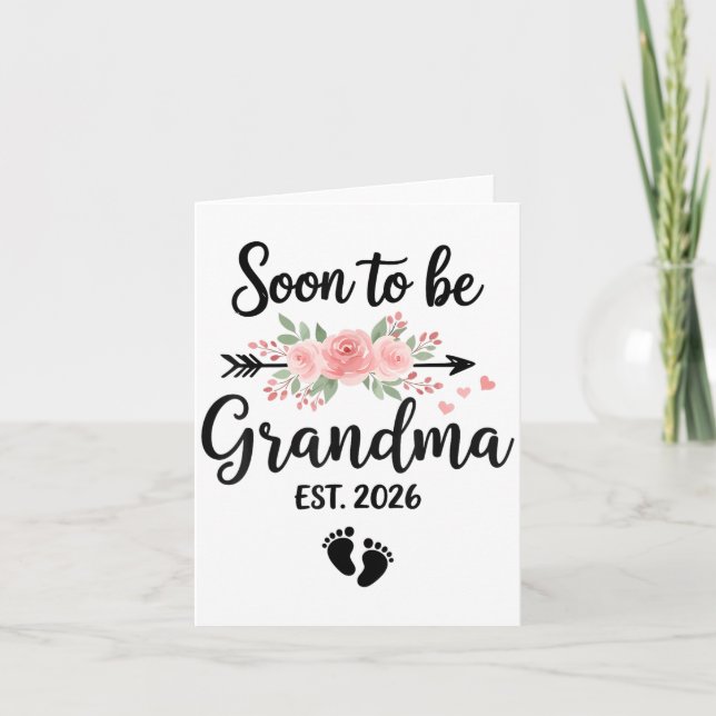 Soon To Be Grandma 2026  Card (Front)
