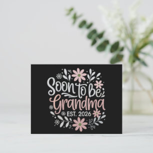 Soon To Be Grandma est 2026 Pregnancy Announcement Postcard