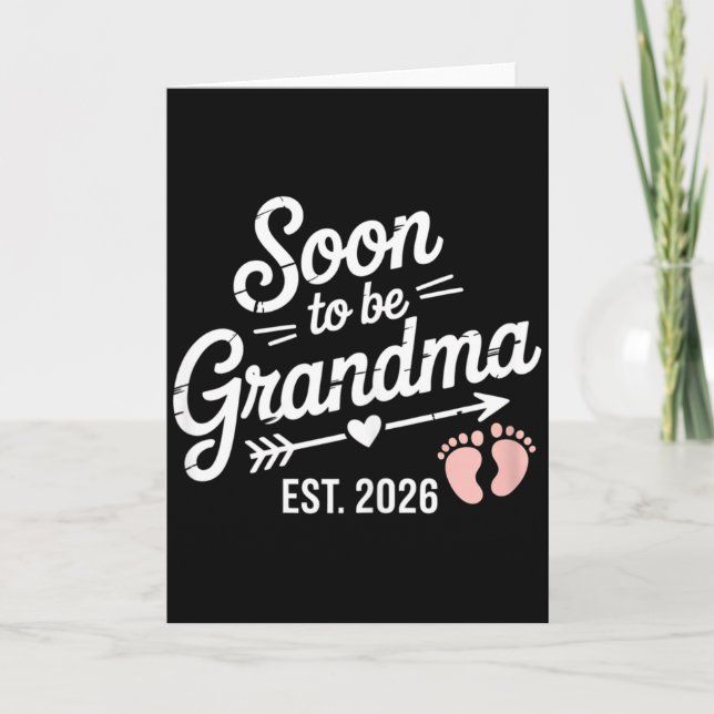 Soon To Be Grandma Pregnancy Announcement Est 2026 (Front)