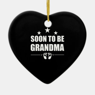 Soon To Be Grandma Pregnancy Announcement Reveal Ceramic Tree Decoration