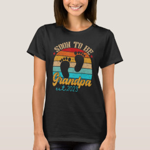 Soon To Be Grandpa 2023 Gender Reveal First Time N T-Shirt