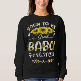 Soon To Be Great Babci 2023 Sunflower Mother's Day Sweatshirt