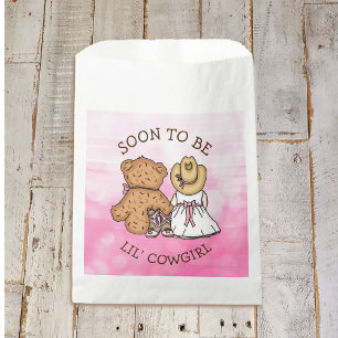 Soon To Be Lil' Cowgirl Baby Shower Pink Favour Bags