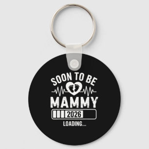 Soon To Be Mammy 26 Loading Pregnancy Announcement Key Ring