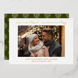Soon to Be Married Definitely Merry Gold Foil