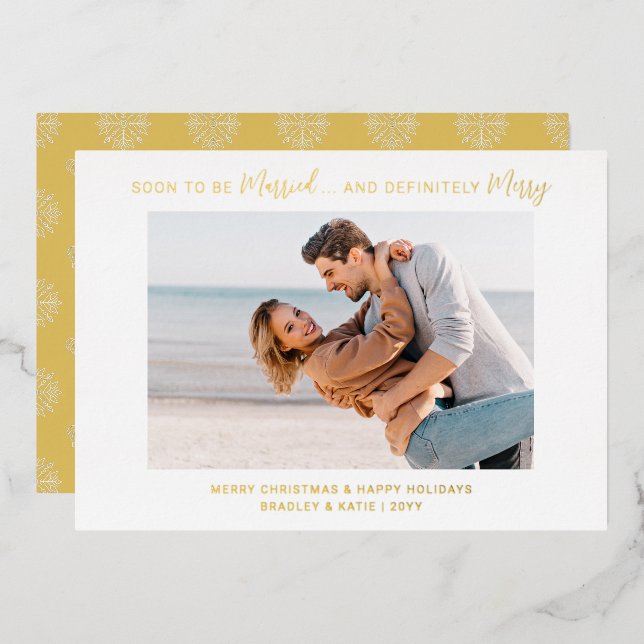 Soon To Be Married Engaged Merry Wedding Christmas (Front/Back)