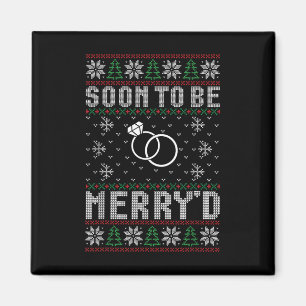Soon To Be Married Merryd Christmas Bride Groom Co Magnet