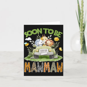 Soon to Be Mawmaw Gender Reveal Safari le Truck Card