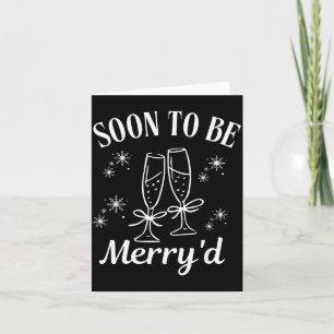 Soon To Be Merry'd Christmas Couple Engagement  Card