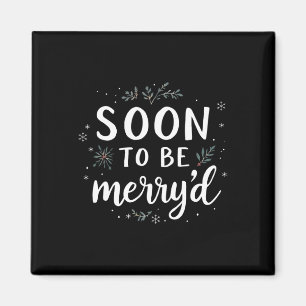 Soon To Be Merry'd Christmas Engaged Couple Matchi Magnet