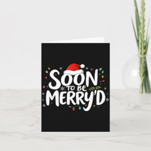Soon To Be Merry'd Christmas Engaged Fiance Santa Card